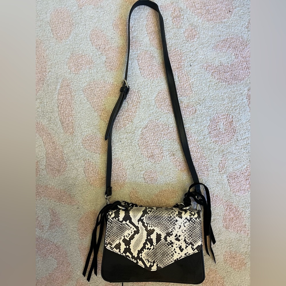 Express Black & Snake Skin Purse